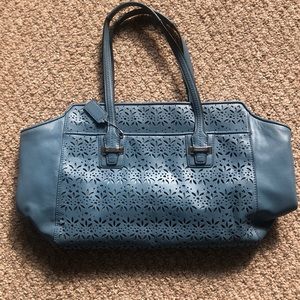 COACH TAYLOR EYELET LEATHER CARRYALL
